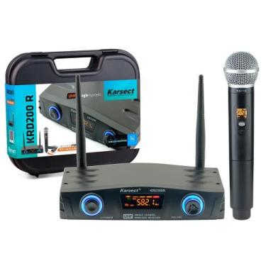 Imagem de Microfone sem Fio de Mão UHF Karsect KRD200 Recarregável