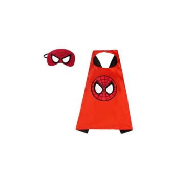 Imagem de Fantasia Infantil Homem Aranha Super Heróis Capa + Máscara - Topmixsho