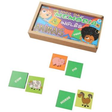 Imagem de Jogo da Memoria de Animais em Ingles Simque