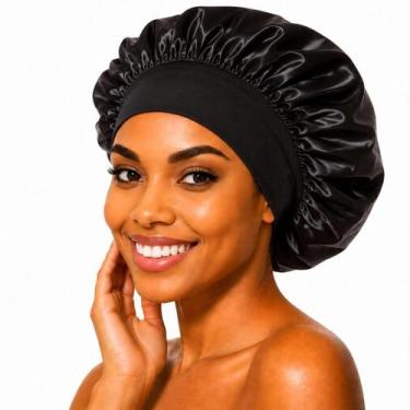 Imagem de Touca de Cetim Premium para Cabelo, Proteção Noturna contra Frizz e Qu