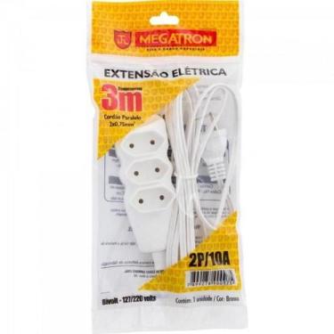 Imagem de Extensão Tripla 2 X 0,75 X 3,0M Branca MEGATRON