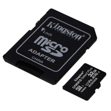 Imagem de Cartao de Memoria MicroSD Kingston 32GB Com Adaptador SD 100MBs Classe