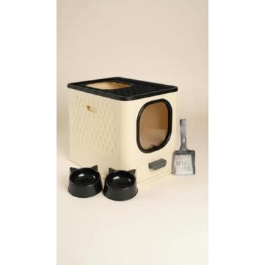 Imagem de Caixa Areia Gato Fechada Grande Higiênica - Congratulations Store