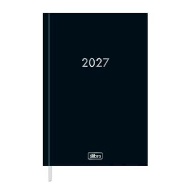 Imagem de Agenda 2027 Tilibra Costurada Diária Napoli Preta 192fls 159x233mm