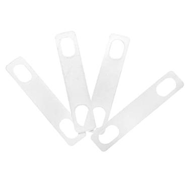 Imagem de Gaxeta de pescoço de guitarra, calço de pescoço de latão 4 peças resistência ao desgaste para guitarra(Prata)