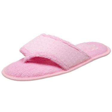 Imagem de MUK LUKS Chinelo feminino I Luv Planet Earth, Morango, Large (US Women's 9-10 M)