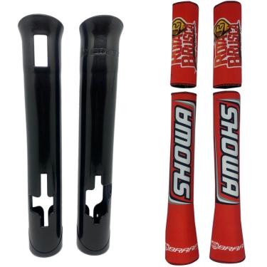 Imagem de Kit Protetores Suspensão Dianteira Biker Neoprene Crf 250f Showa Vermelho