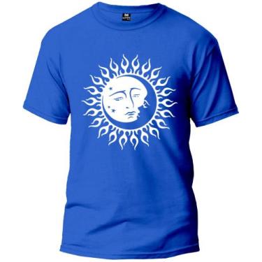 Imagem de Camiseta Adulto Lua E Sol Masculina Tecido Premium 100% Algodão Manga