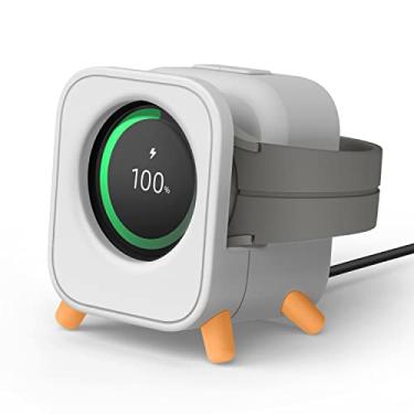 Imagem de elago Suporte de carregamento GWT5 compatível com Samsung Galaxy Watch 8, 7, 6/6 Classic, 5/5 Pro (40, 43, 44, 45, 47 mm) Design de alto-falante clássico - [Cabo de carregamento não incluído] [cinza