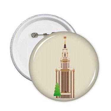 Imagem de Ilustração Rússia Ponto de Referência Nacional Pinos Emblema Botão Decoração Acessório 5 peças