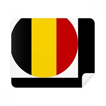 Imagem de Pano de limpeza de tela para telefone com estampa de símbolo do país da bandeira nacional da Bélgica 2 peças tecido de camurça