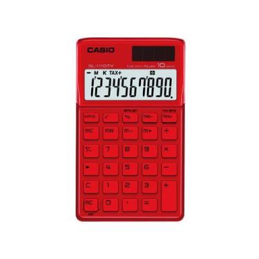 Imagem de Calculadora Casio Sl-1110 Tv-Rd Vermelho Alimentação Solar E Pilha