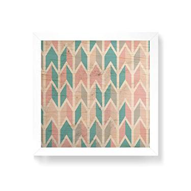 Imagem de Arte Maníacos Quadro decorativo com moldura caixa branca em Madeira - Setas Textura Para Cima - 30x30cm