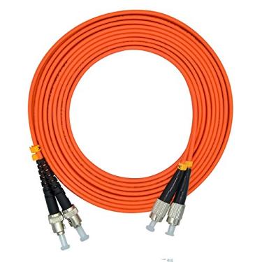 Imagem de Jeirdus Cabo de Fibra Óptica Multimodo de 100 metros FC para ST Duplex 50/125 OM2 Cabo de Fibra Óptica FC-ST