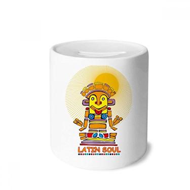 Imagem de DIYthinker Ancient Egypt Latin Soul Statue Padrão Dinheiro Caixa de Cerâmica Porta-Moedas Presente Porquinho