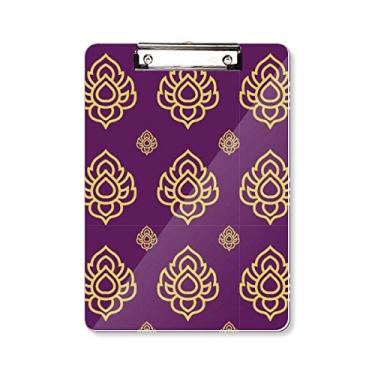 Imagem de Kingdom Golden Purple Art Ilustration Prancheta pasta caderno para escrever placa de apoio A4