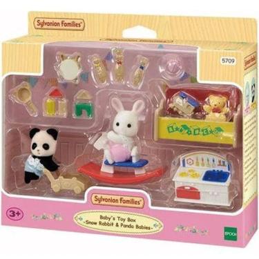 Imagem de Sylvanian Families Caixa de Brinquedos Bebe Coelho Neve &amp; Bebe Panda