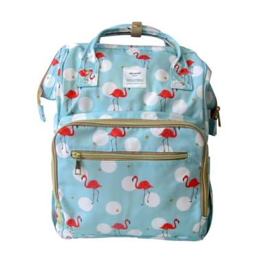 Imagem de Mochila Bolsa Maternidade Flamingo Impermeável Himawari (Azul)
