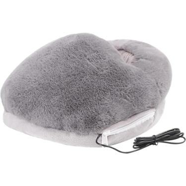 Imagem de Botas mais quentes para pés Almofada de aquecimento para pés macios para sob a mesa Pés completos Cuidados quentes Almofada para pés aquecida elétrica para aliviar dores nas pernas lavável à mão / 620