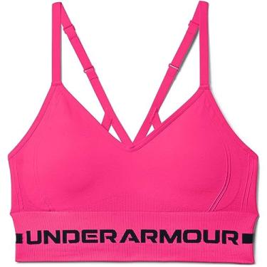 Imagem de Under Armour Sutiã esportivo longo sem costura de baixo impacto, Cerise (653)/limonada rosa, PP