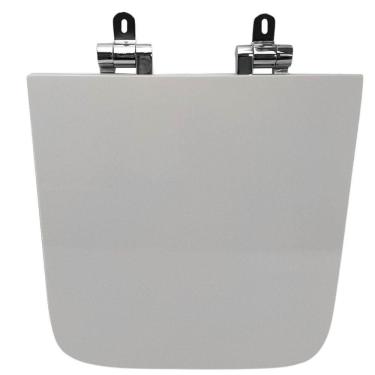 Imagem de Assento Sanitário Poliéster para Louça Living deca Slow Close Cromado Branco