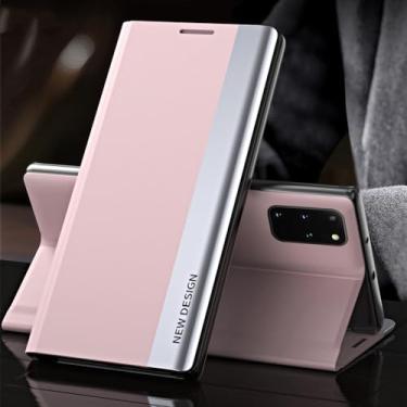 Imagem de Para Samsung Galaxy S9 S23 S20 S21 S22 Note10 20 Plus Ultra FE Couro Flip Phone Case proteção contra quedas Suporte capa protetora, rosa, para Note 20 Ultra