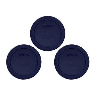 Imagem de Pyrex Blue Capa de armazenamento redonda para 2 xícaras #7200-PC para tigelas de vidro, pacote com 3