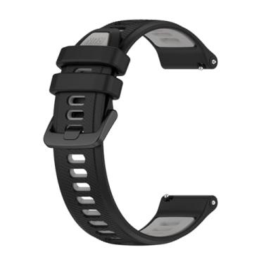 Imagem de Estilo no Pulso, Pulseira Compatível com Amazfit Bip S ou Bip S Lite em silicone 20mm Sport-R cor:Preta com Cinza