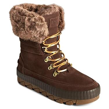 Imagem de Sperry Bota de neve feminina Torrent Winter com cadarço, Marrom, 6.5