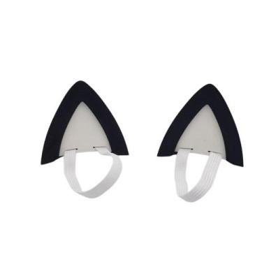 Imagem de Par de orelhas de Gato para fone de ouvido - Garcia 3D, preto e branco