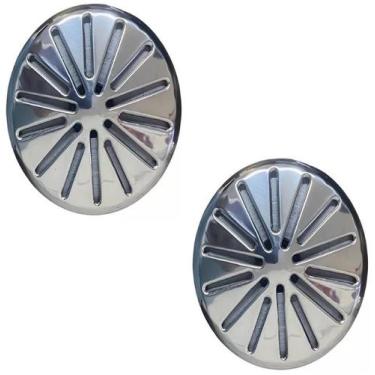 Imagem de Kit Piscina 2 Ralos De Fundo Inox 316 Encaixe 50mm 15x15 - Inaqua