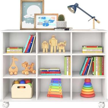 Imagem de Nicho Organizador 1478  C/ Rodízios Branco- Qmovi Móveis - LM DECOR