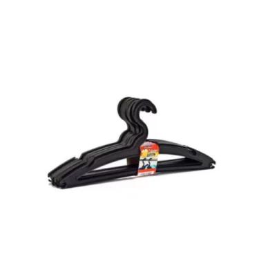 Imagem de Kit 10 Unidades Cabides Preto Super Resistentes - Ercaplast