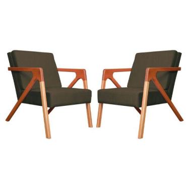 Imagem de Kit 02 Poltronas Decorativas Monalisa para Recepção Suede Cores - DS E