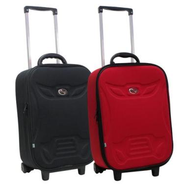 Imagem de Kit 2 malas de viagem média forrada semi-rígida grotaferrata, M, Preto
