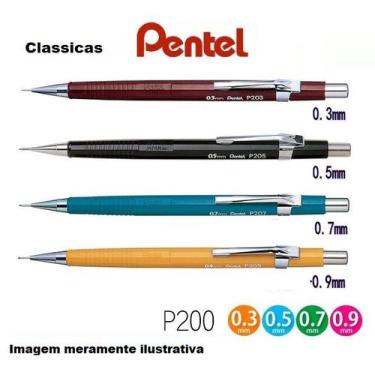 Imagem de Kit Lapiseira Pentel 0.3, 0.5, 0.7 E 0.9 P200 Sharp