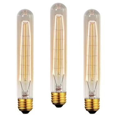 Imagem de Kit 3 Lâmpadas Retro Vintage T9 Filamento Carbono 220v - MARRYLUZ