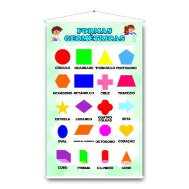 Imagem de Banner Pedagógico Formas Geométricas Didático Escolar B1 - OC Shop