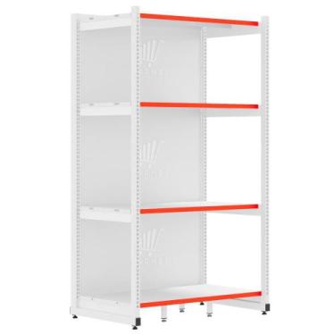 Imagem de Rack Fit Parede 1 Inicial 2,02X0,90X0,60 4 Bandejas Amapá, Branco Perf