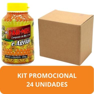 Imagem de Composto Antigripal Farmel Mel, Ervas e Agrião 350g Kit Promocional 24