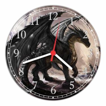 Imagem de Relógio De Parede Dragão Mitologia Academias Escritórios Salas Quartz 