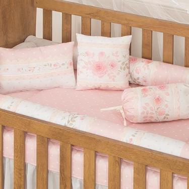 Imagem de Kit Almofadas Decorativas Infantil Fiore Rosa 3 Peças - Miguel Baby