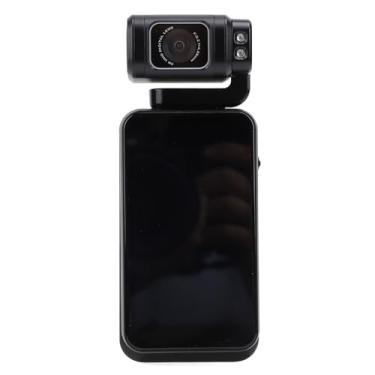 Imagem de Filmadora 5K, Câmera de Vlogging Portátil de Bolso de 48 MP Tela de Toque Giratória de 3,5 '' Grande Angular de 120 ° Com Visão Noturna IR Câmera de Vídeo Com Zoom Digital 10X