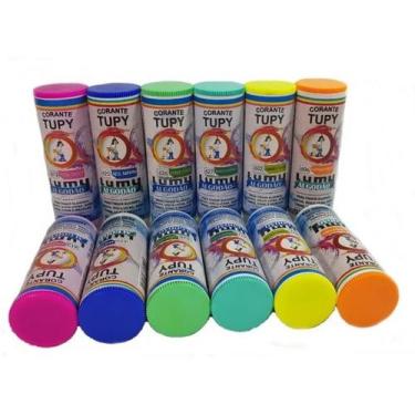 Imagem de 02 Corante Tupy Lumy Fluorescente Algodão 45g  6 Cores, Verde Citrus