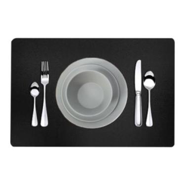 Imagem de Jogo Americano Sousplat Retangular 6 pçs Limpa Facil couro - GENERTOY,