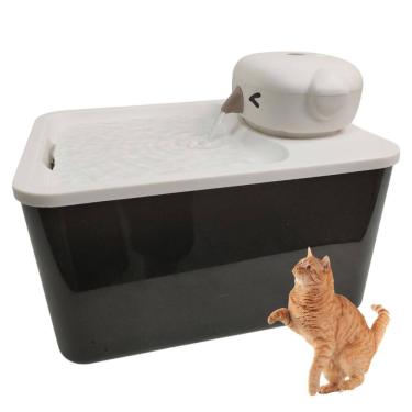 Imagem de Bebedouro Fonte de Agua Gato Cao Pet Cachorro Felino Animal de Estimaçao 2 Modos Sensor Presença Luz UV Silencioso Automatico Bateria Recarregavel