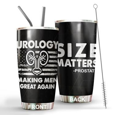 Imagem de MEDROC Urology Gift Urologist Tumbler - Tampa de palha de aço inoxidável de 590 ml, presente engraçado de médico renal para urologista, presentes do dia do médico nacional para homens e mulheres,