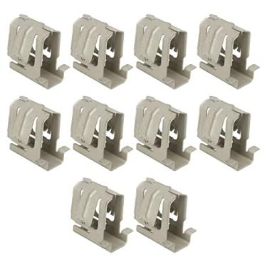 Imagem de 10 Peças Suporte de Montagem de Trilho Solar Fivela de Instalação de Painel Solar Fivela de Instalação de Aço de Mola Eficiente para Fotovoltaico