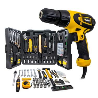 Imagem de Parafusadeira e Furadeira Com Kit de Ferramentas 160 Peças Fasterr