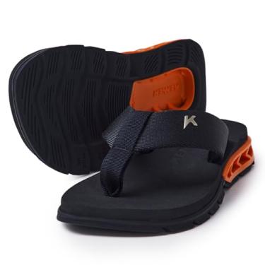 Imagem de Chinelo Infantil Kenner Rakka Kids - Preto e Laranja - 29/30